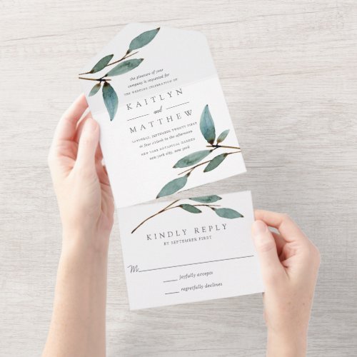 The Botanical Bliss Wedding Collection All In One Invitation