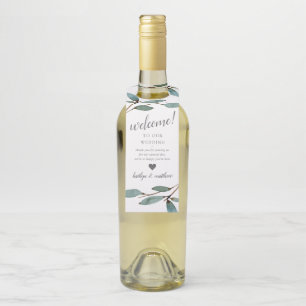 The Botanical Bliss Wedding Collection Bottle Hanger Tag