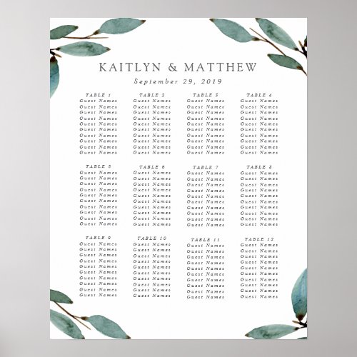 The Botanical Bliss Wedding Collection Poster