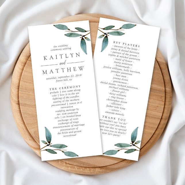 The Botanical Bliss Wedding Collection - Program (Creator Uploaded)