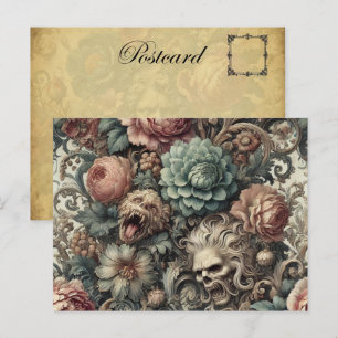 The Botanist’s Curse – Gothic Victorian Floral  Holiday Postcard