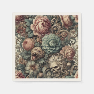 The Botanist’s Curse – Gothic Victorian Floral  Napkins