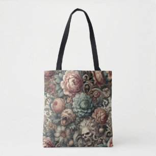The Botanist’s Curse – Gothic Victorian Floral Tote Bag
