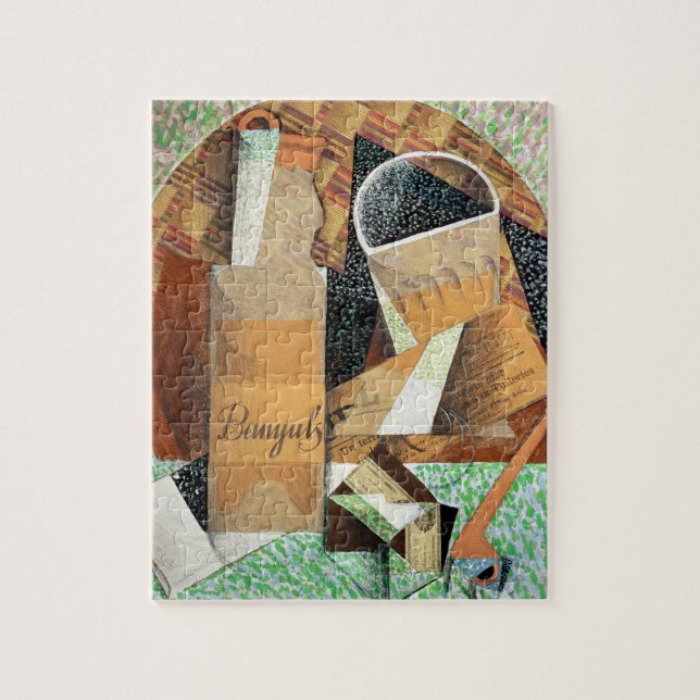 The Bottle of Banyuls, 1914 (gouache & collage) Jigsaw Puzzle (Vertical)