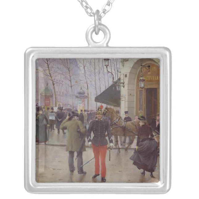 The Boulevard des Capucines Silver Plated Necklace (Front)