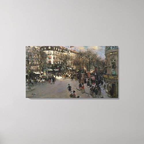 The Boulevard des Italiens c1900 Canvas Print