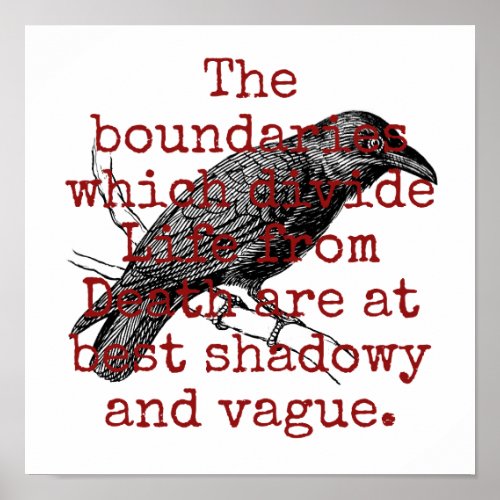 The Boundaries Which Divide _ Death Quote  Poster
