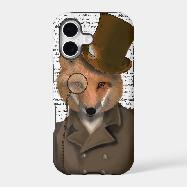 The Bounder Fox Print Iphone Case (Back)