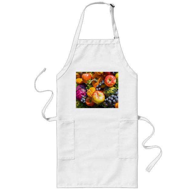 The Bounty Fruits and Vegetables Long Apron (Front)