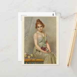 The Bouquet by Vittorio Matteo Corcos Postcard