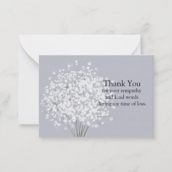 The Bouquet Of White Flower Thank You Cards