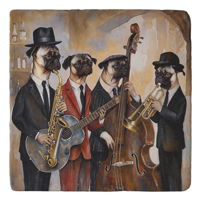 The Bourbon Street Barkers Trivet!  Trivet (Front)