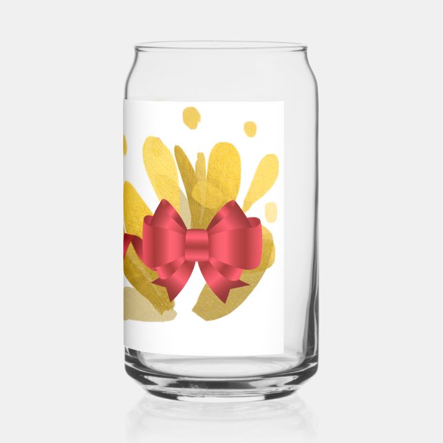 the bow and the gold  can glass (Back)