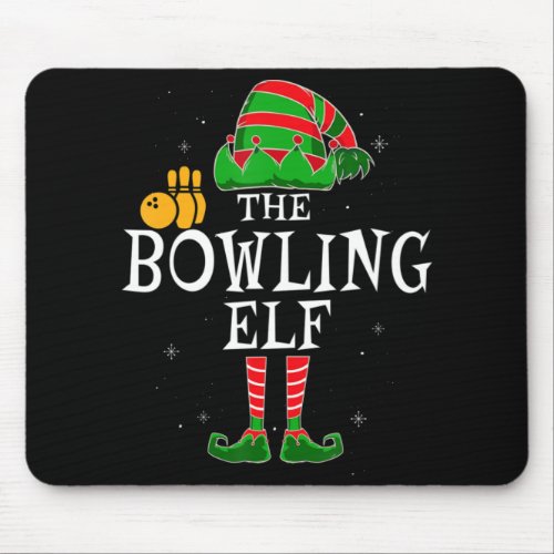 The Bowling Elf Group Matching Family Christmas Bo Mouse Pad