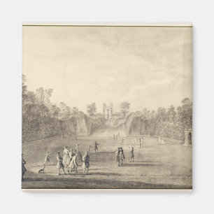 The Bowling Green at Claremont, 1738 (engraving) Magnet