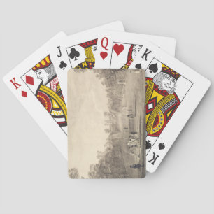 The Bowling Green at Claremont, 1738 (engraving) Poker Cards