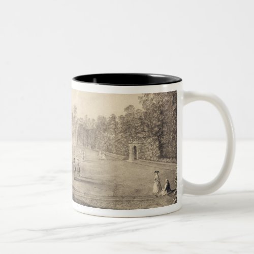 The Bowling Green at Claremont 1738 engraving Two_Tone Coffee Mug