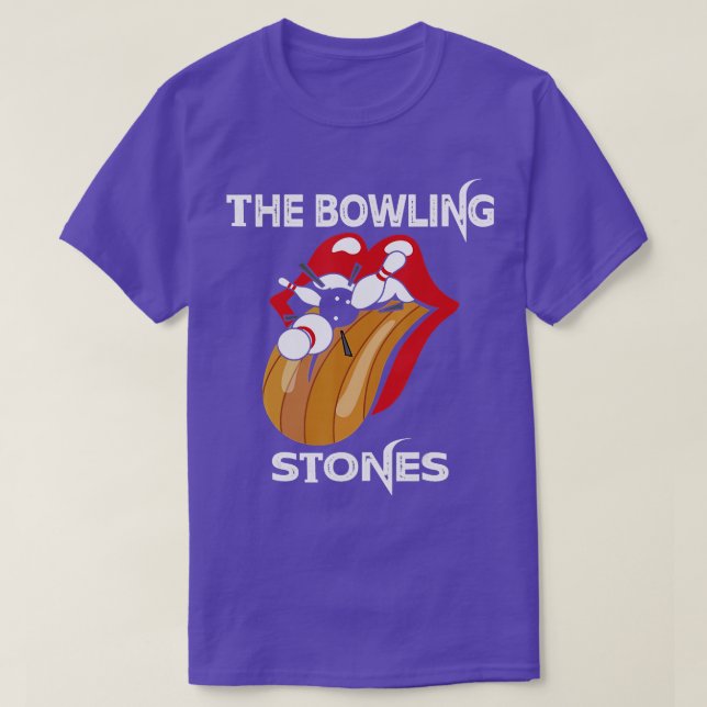 The bowling Stones Funny american Strikes Bowling  T-Shirt (Design Front)