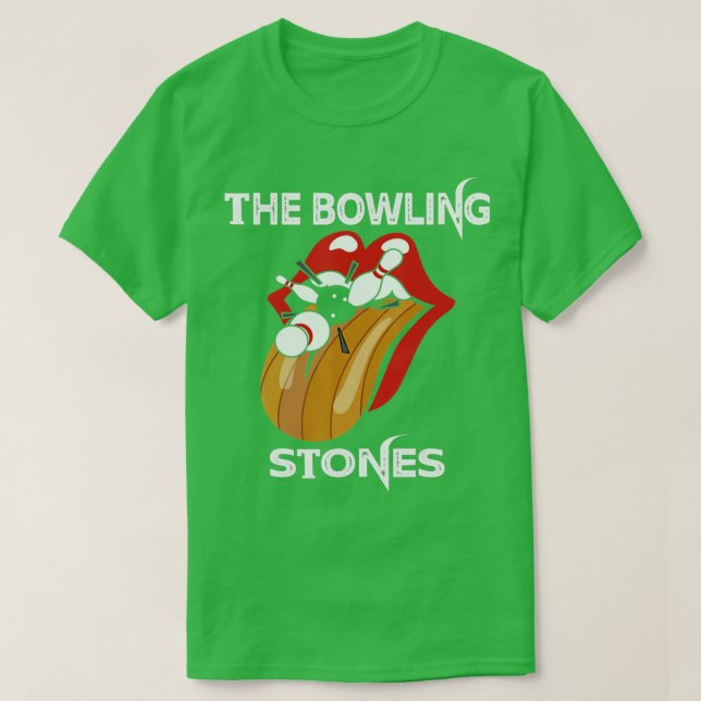 The bowling Stones Funny american Strikes Bowling  T-Shirt (Design Front)