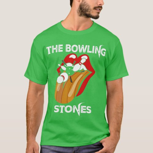 The bowling Stones Funny american Strikes Bowling  T_Shirt