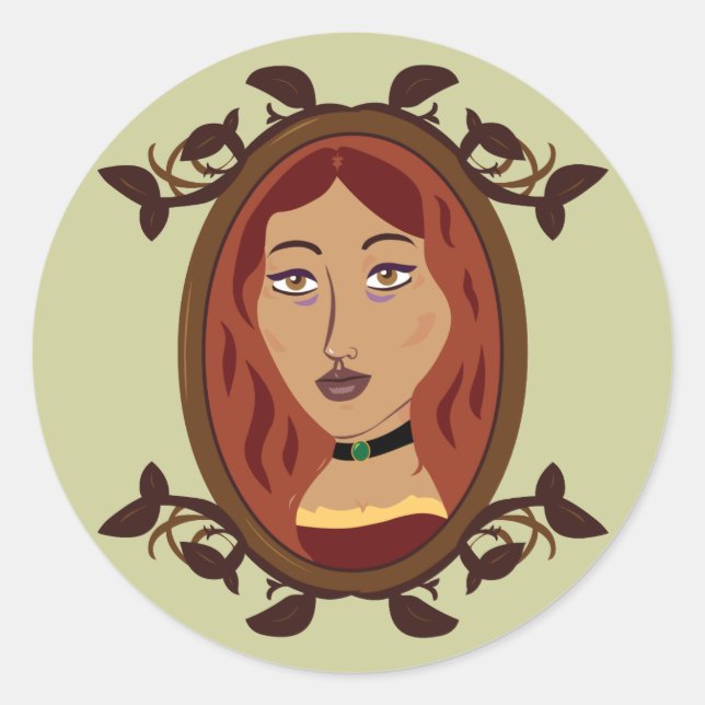 The Bowyer's Daughter Classic Round Sticker (Front)