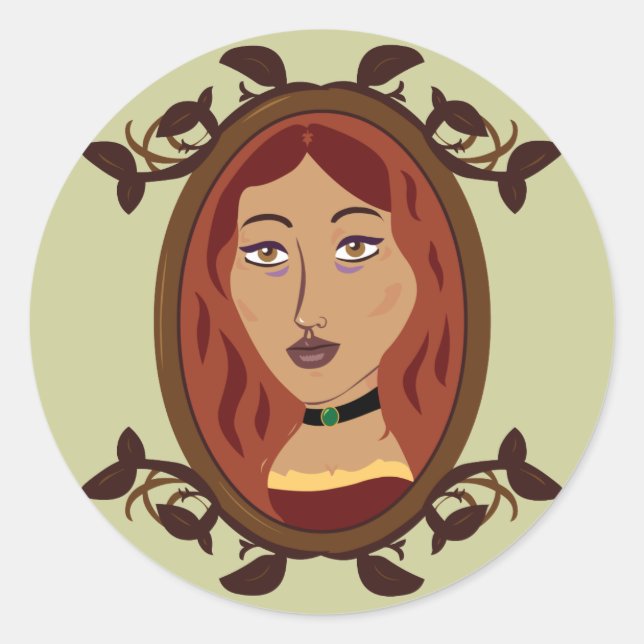 The Bowyer's Daughter Classic Round Sticker (Front)