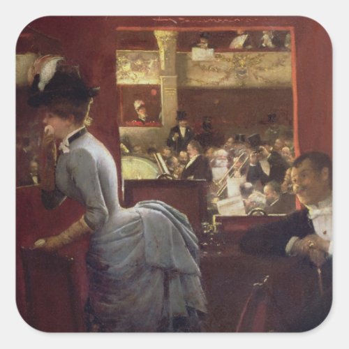 The Box by the Stalls c1883 Square Sticker