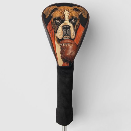 The Boxer Dog 001 _ Odessa Leyendecker Golf Head Cover