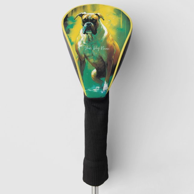 The Boxer Dog - Composition 008 Golf Head Cover (Front)