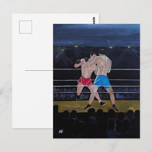 The Boxers Painting by Alfred Fox Postcard (Front/Back)
