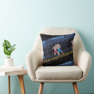 The Boxers Painting by Alfred Fox Throw Pillow