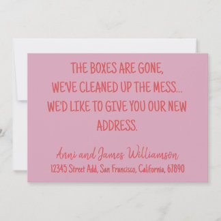 THE BOXES ARE GONE, WE'VE CLEANED UP MESS MOVING  ANNOUNCEMENT