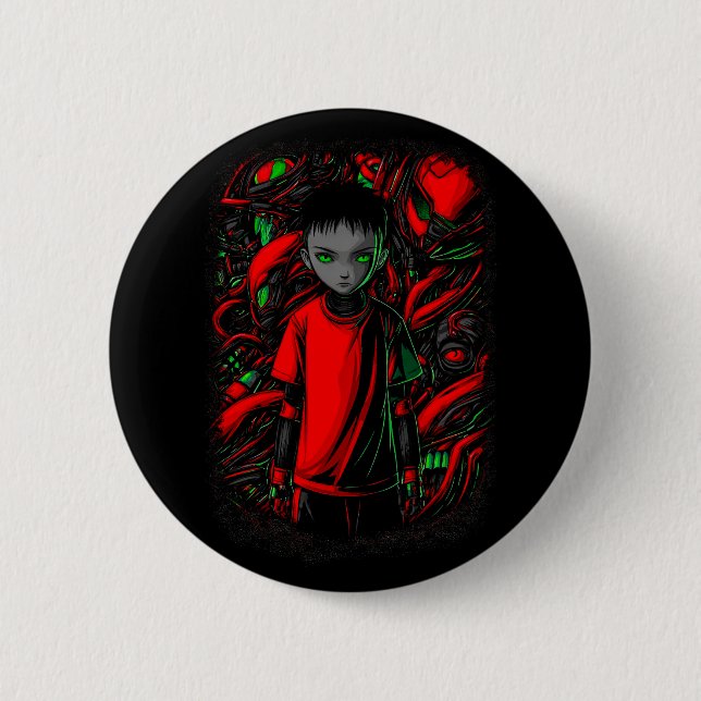 The Boy and the Machines Button (Front)