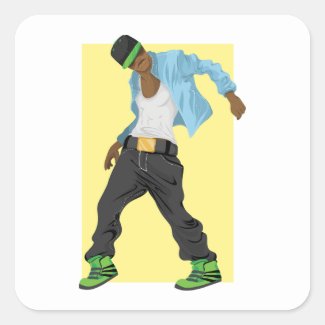 The Boy Band Dance T-Shirt Square Sticker