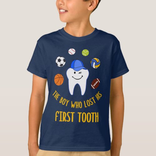 The Boy Who Lost His First Tooth Funny Tooth T_Shirt