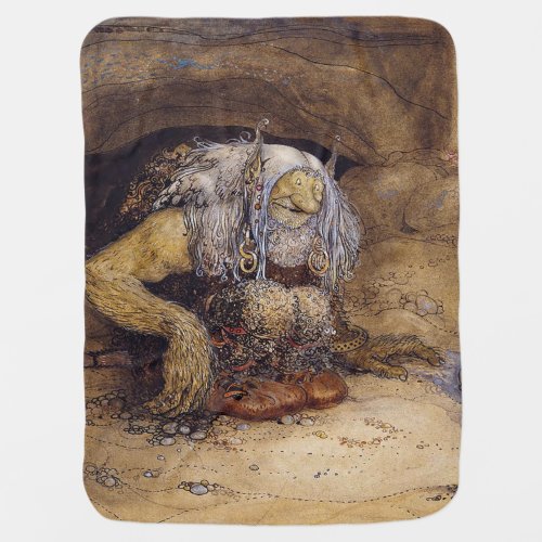 The Boy Who Never Was Afraid Trolls By John Bauer Baby Blanket