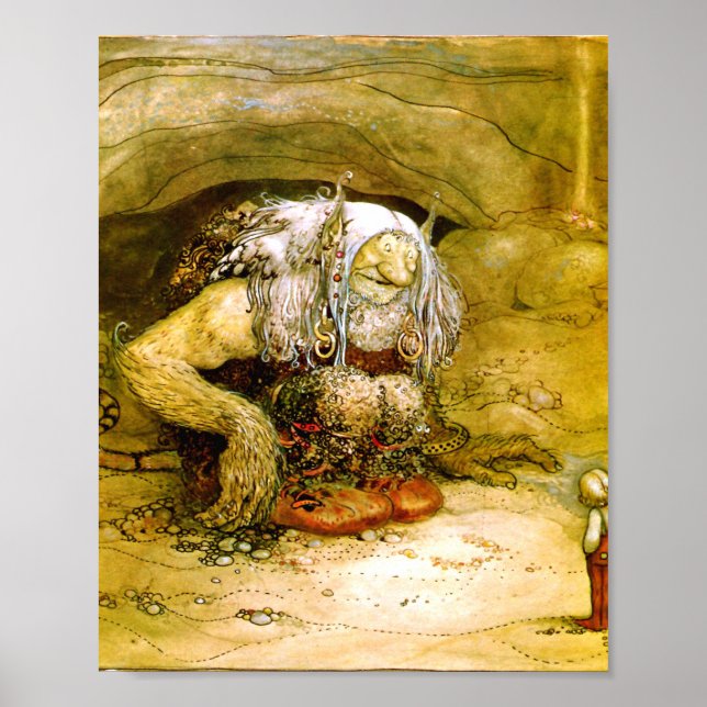 The Boy Who Was Never Afraid John Bauer Poster (Front)