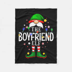 The Boyfriend Elf Christmas Family Pajama Party Fleece Blanket