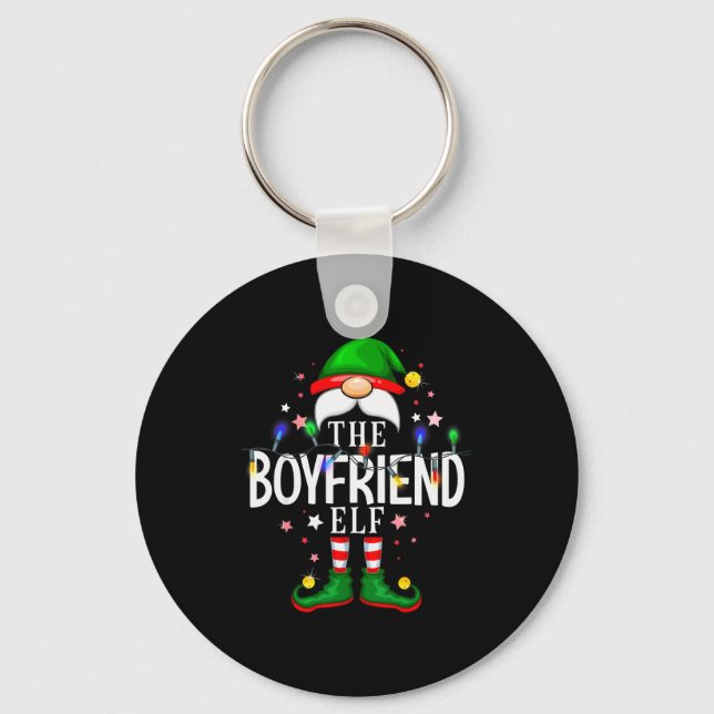 The Boyfriend Elf Christmas Family Pajama Party  Keychain (Front)