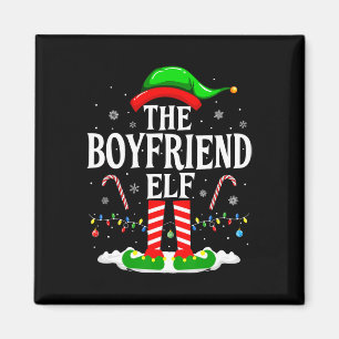 The Boyfriend Elf Funny Xmas Elf Matching Family C Magnet