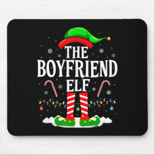 The Boyfriend Elf Funny Xmas Elf Matching Family C Mouse Pad