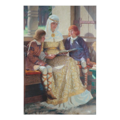 The Boyhood Of Alfred The Great c 1913 Faux Canvas Print