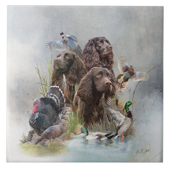 The Boykin Spaniel Ceramic Tile (Front)