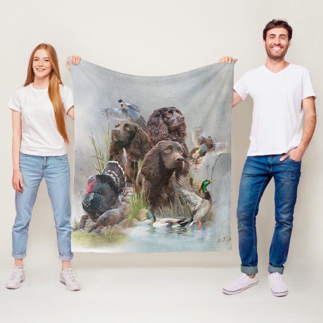 The Boykin Spaniel Fleece Blanket (In Situ)