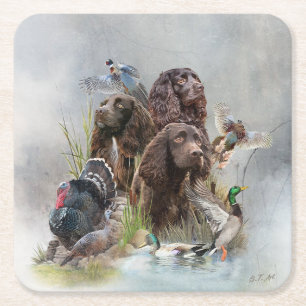 The Boykin Spaniel Square Paper Coaster