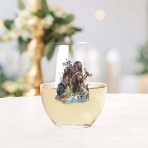 The Boykin Spaniel Stemless Wine Glass