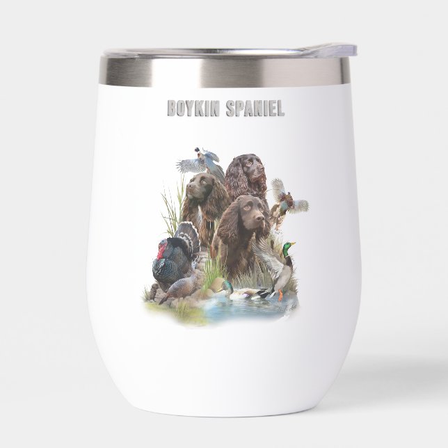 The Boykin Spaniel Thermal Wine Tumbler (Left)