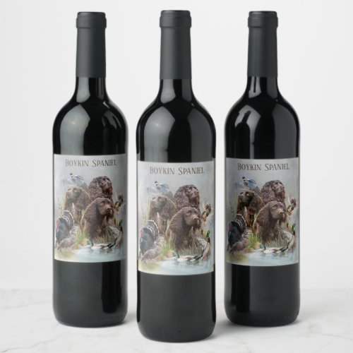 The Boykin Spaniel Wine Label