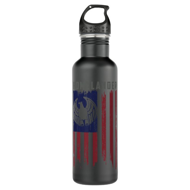 The Boys Homelander Flag Eagle Logo  Stainless Steel Water Bottle (Front)