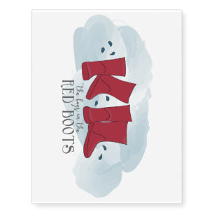 The Boys in Red Boots Logo Temporary Tattoos